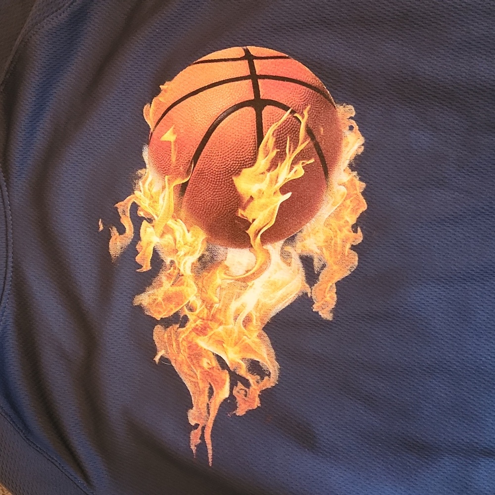 Blue basketball longsleeve shirt - Picture 3 of 4